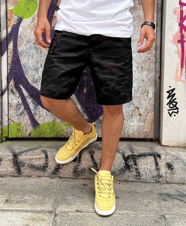 COLOR I-5 CARGO SHORT STEALTH BLACK CAMO