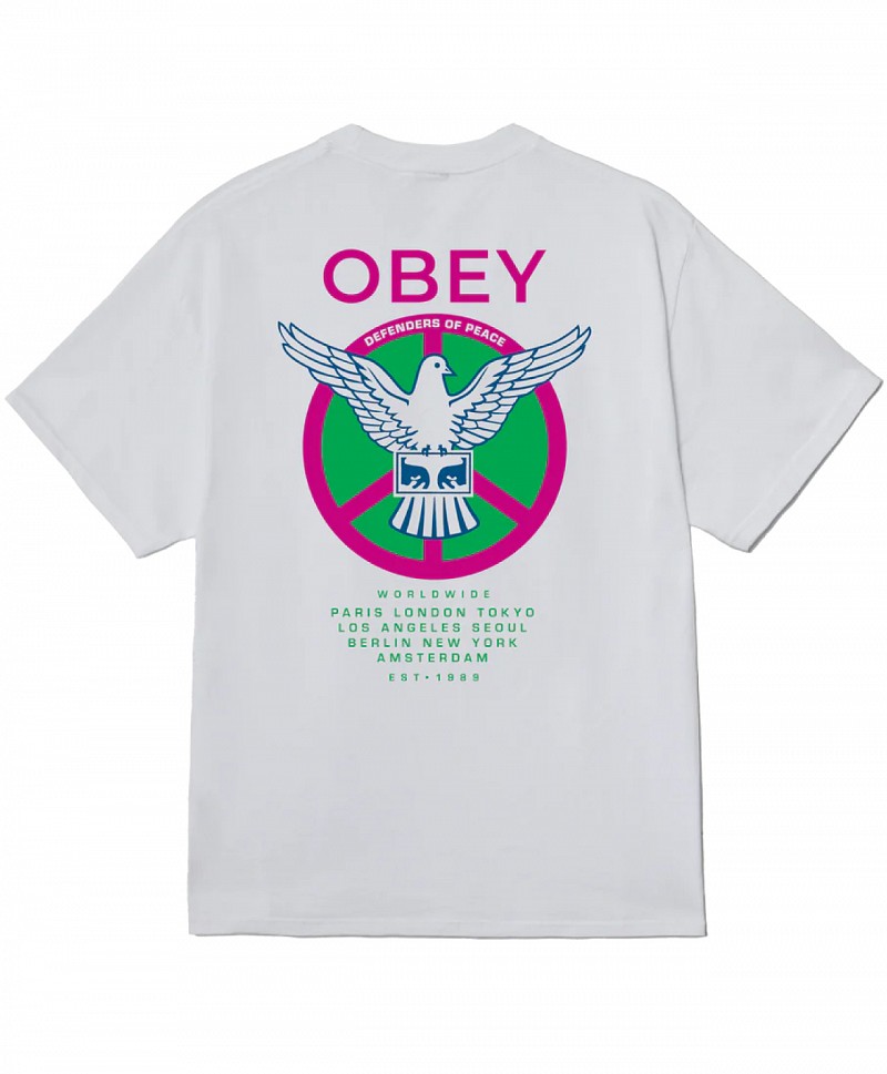 OBEY PEACE DEFENDERS TEE WHITE