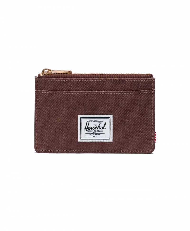 HERSCHEL OSCAR CARDHOLDER POTTING SOIL CROSSHATCH