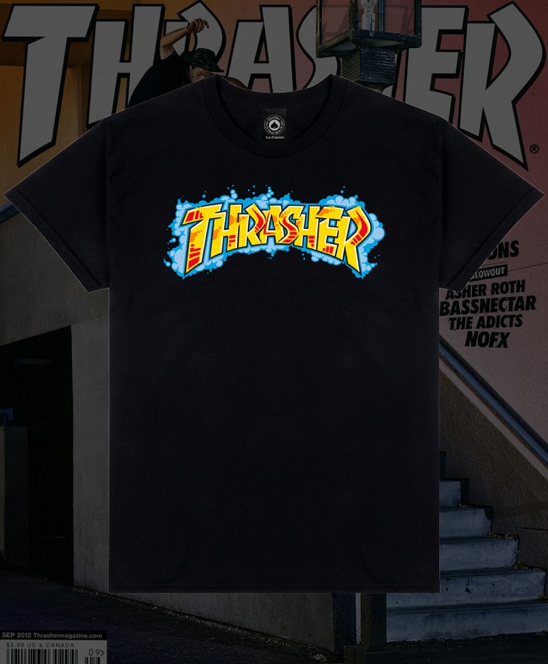 THRASHER GRAFF TEE BLACK