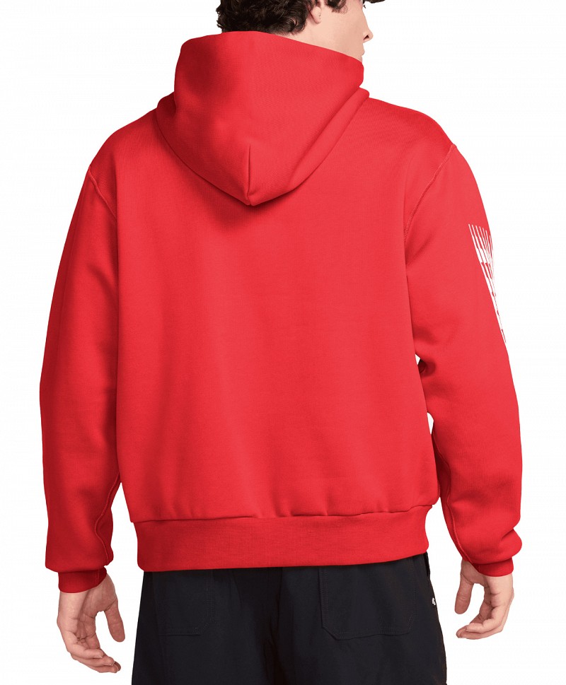 NIKE SB ESSENTIAL GFX FLEECE HOOD LIGHT CRIMSON/WHITE