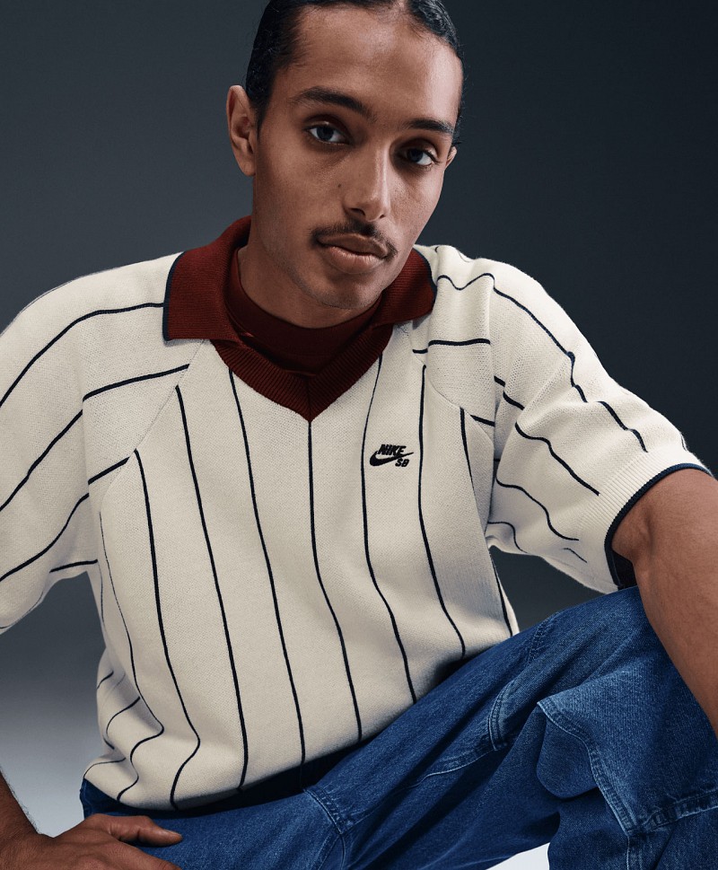 NIKE SB POLO SWEATER SAIL/MIDNIGHT NAVY/DARK TEAM RED