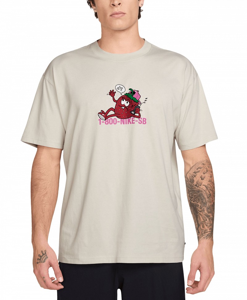 NIKE SB MAX 90 OC FLIP PHONE TEE LIGHT BONE