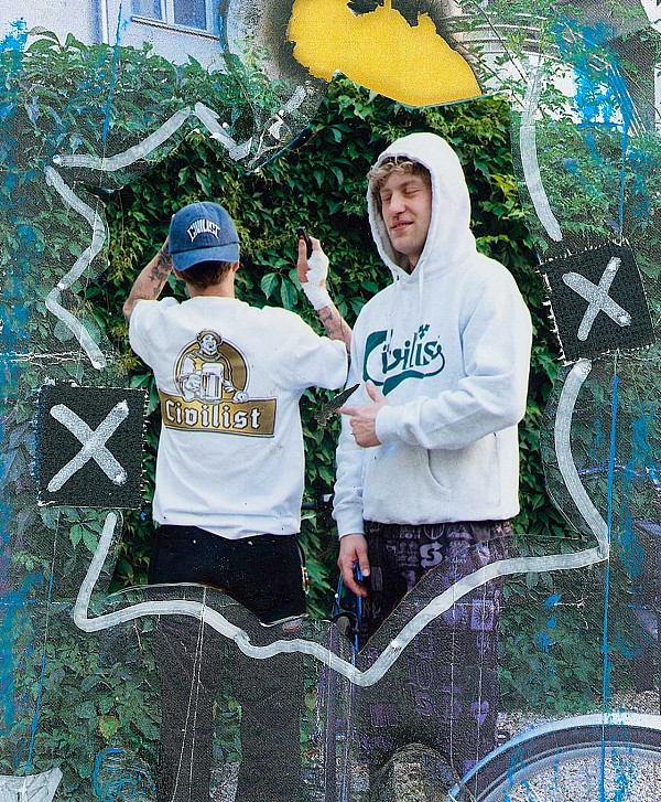 CIVILIST SCHULLE CHROME TEE WHITE