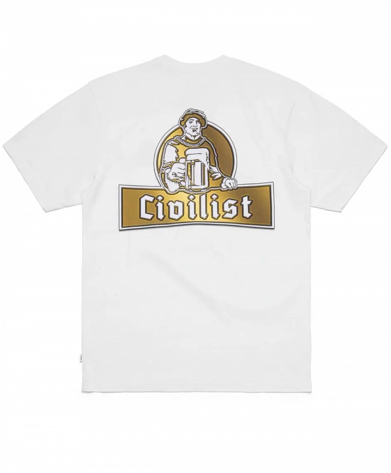 CIVILIST SCHULLE CHROME TEE WHITE