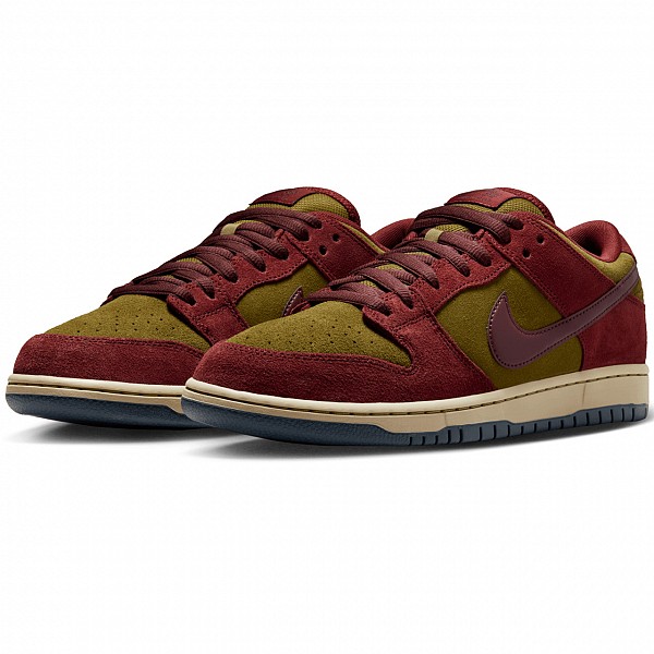 NIKE SB DUNK LOW PRO DARK TEAM RED/BURGUNDY CRUSH-OLIVE FLAK