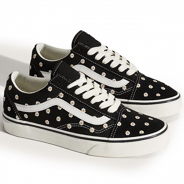 VANS OLD SKOOL FLORAL EMBROIDERY BLACK