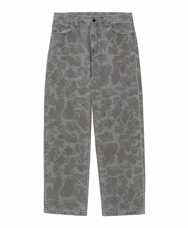 CARHARTT WIP DUCK LANDON PANT CAMO DUCK/BLACK HEAVY BLEACHED
