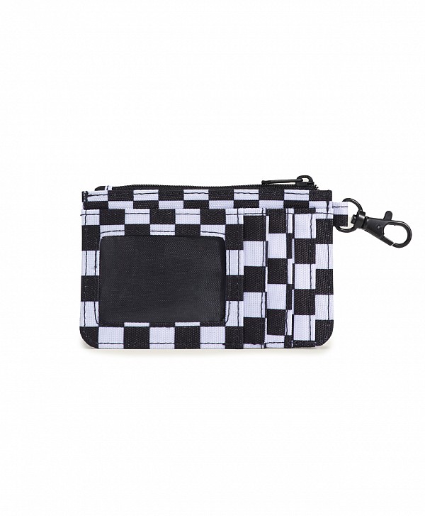 VANS OFF THE WALL ZIP WALLET CHECK BLACK/WHITE