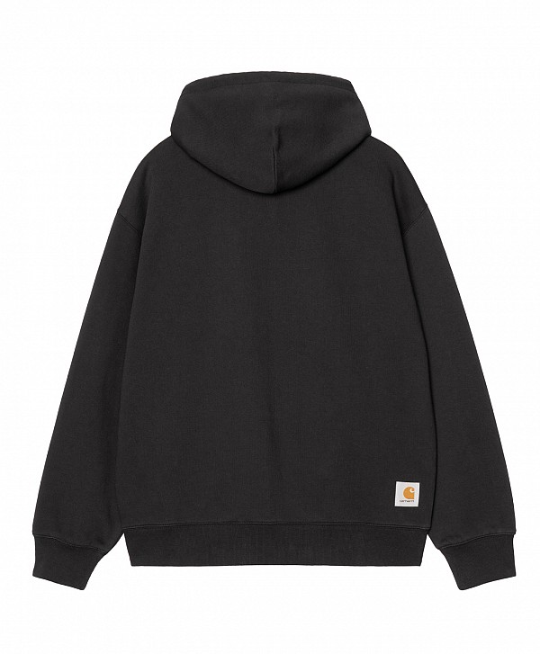CARHARTT WIP HOODED MINI WIP JACKET BLACK STONE WASHED