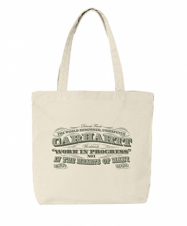 CARHARTT WIP CANVAS GRAPHIC TOTE BAG 3 ONE 3 PRINT/SALT