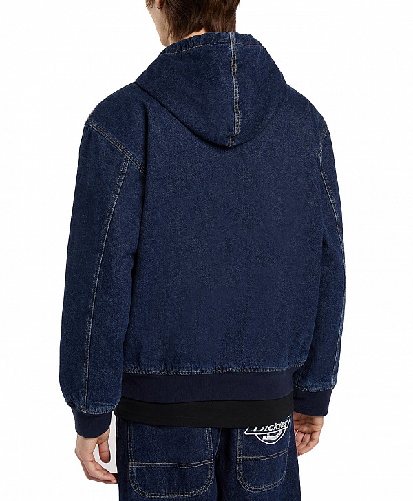 DICKIES HILHAM HOODED DENIM JACKET DARK INDIGO