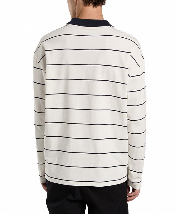 DICKIES SUMMERDALE RUGBY LONG SLEEVE EGRET