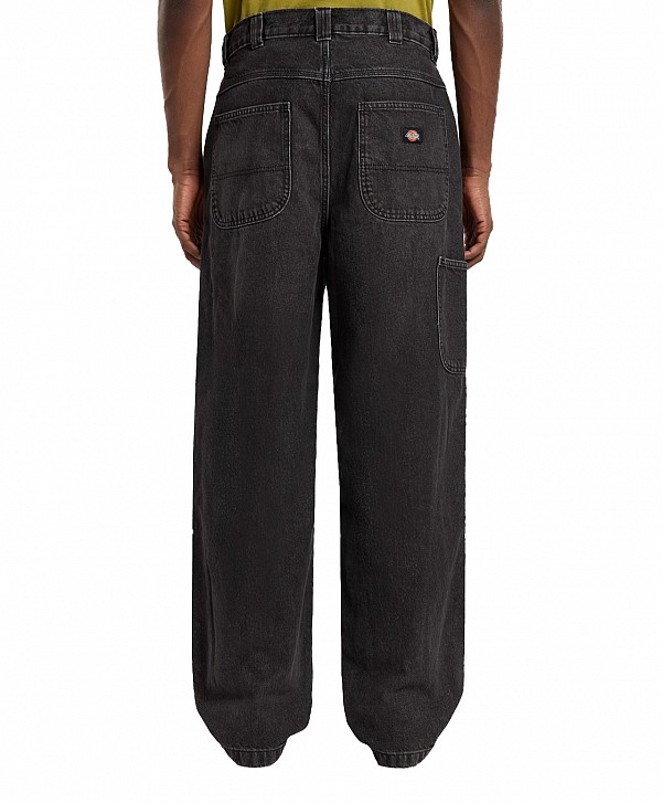 DICKIES MADISON BAGGY DENIM PANTS BLACK WASH FADED