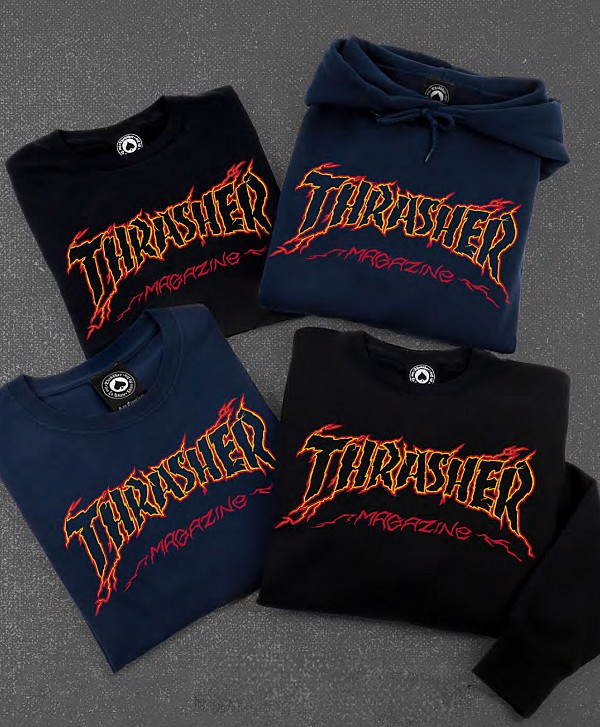 THRASHER CRACKED BY EXTEENAGER TEE BLACK