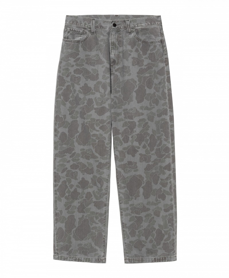 CARHARTT WIP DUCK LANDON PANT CAMO DUCK/BLACK HEAVY BLEACHED