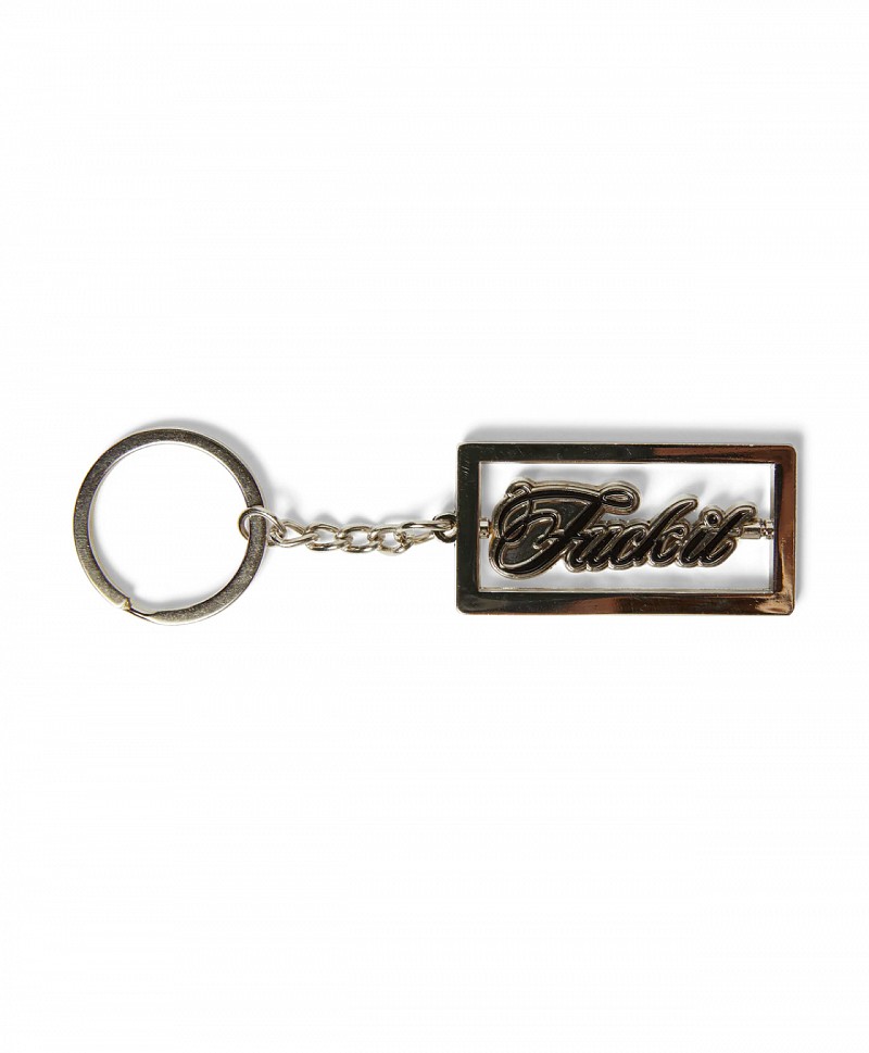HUF EMBLEM KEYCHAIN SILVER