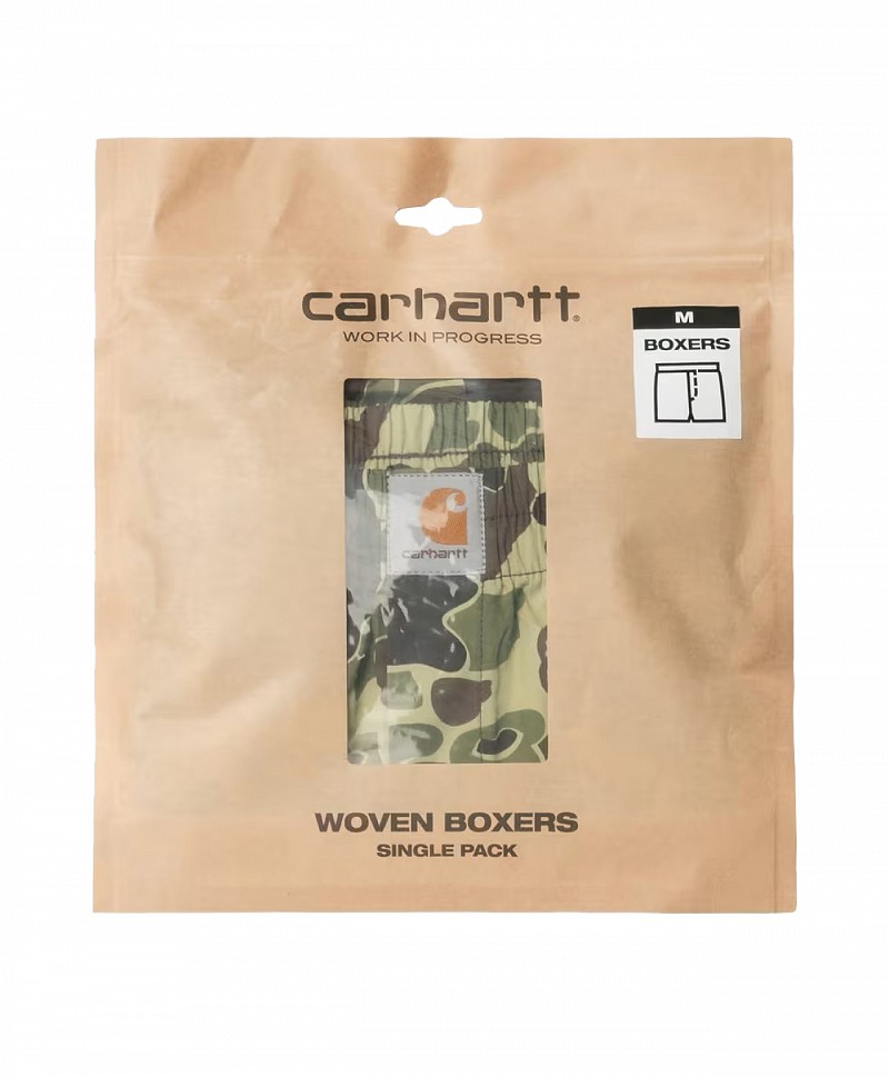 CARHARTT WIP COTTON BOXER CAMO DUCK/GREEN