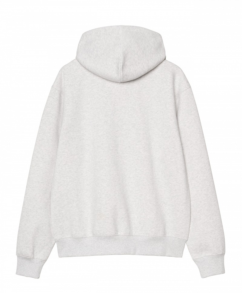 CARHARTT WIP LOGO HOOD ASH HEATHER/RONDO
