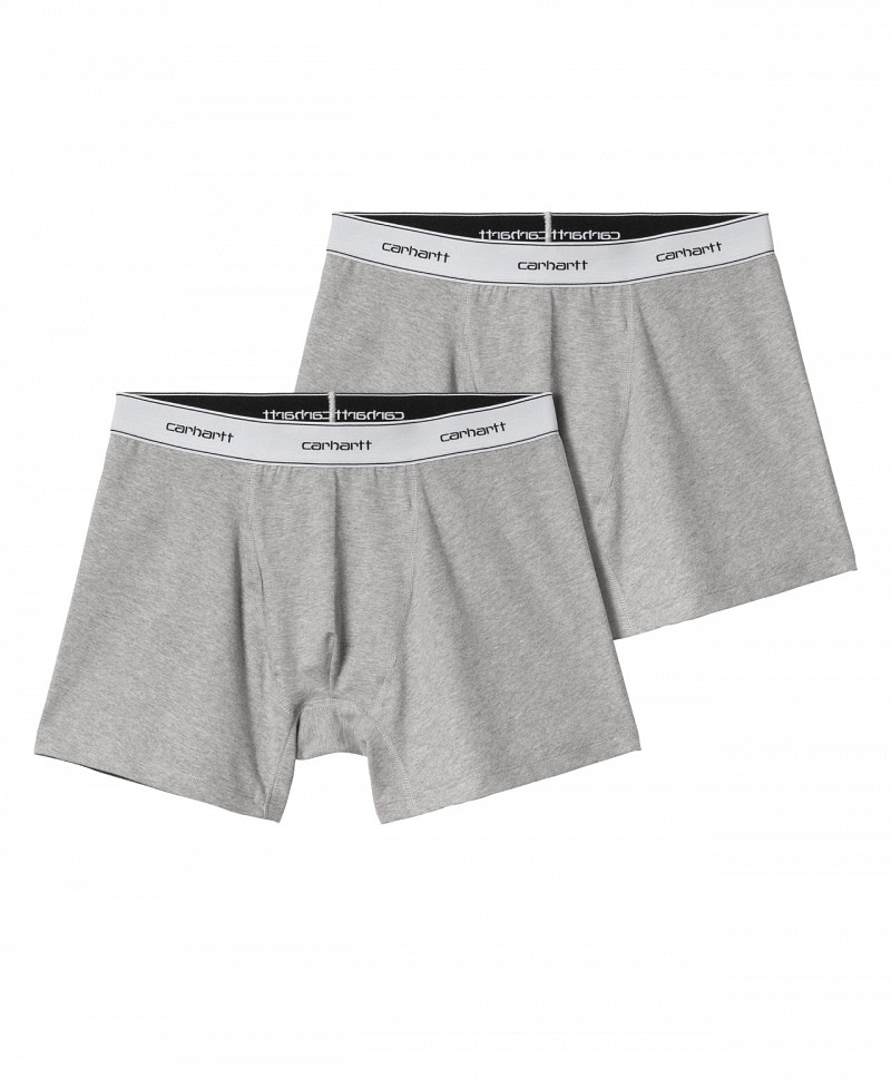 CARHARTT WIP COTTON TRUNKS 2-PACK GREY HEATHER