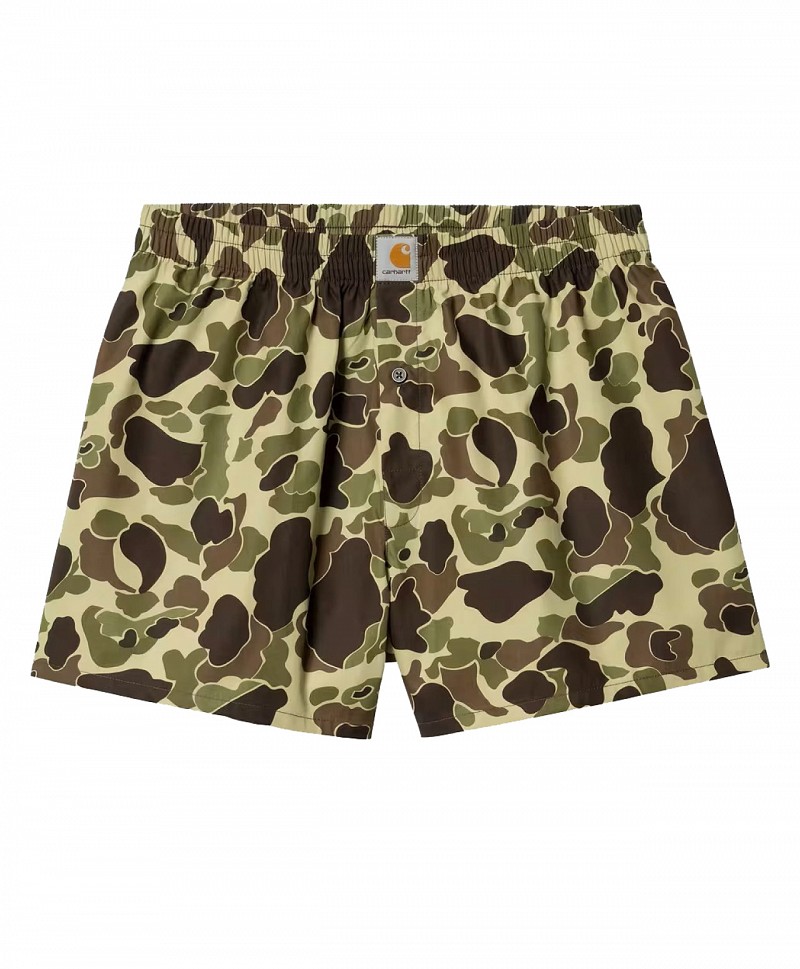 CARHARTT WIP COTTON BOXER CAMO DUCK/GREEN