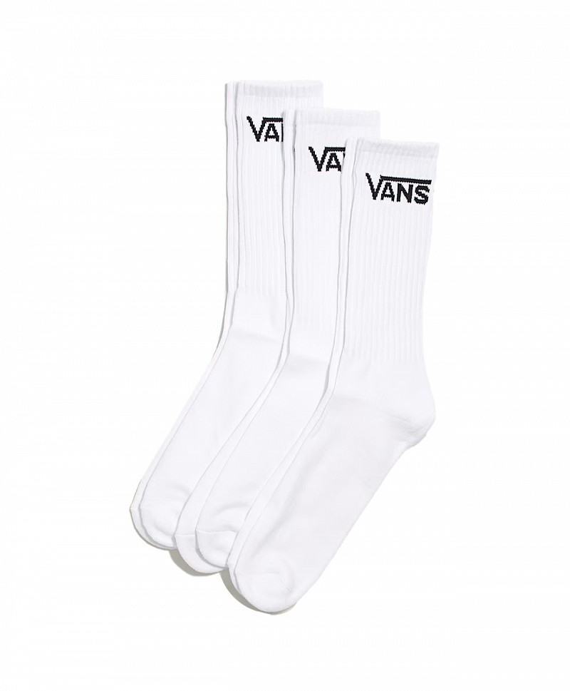 VANS CLASSIC CREW SOCKS 3-PACK WHITE