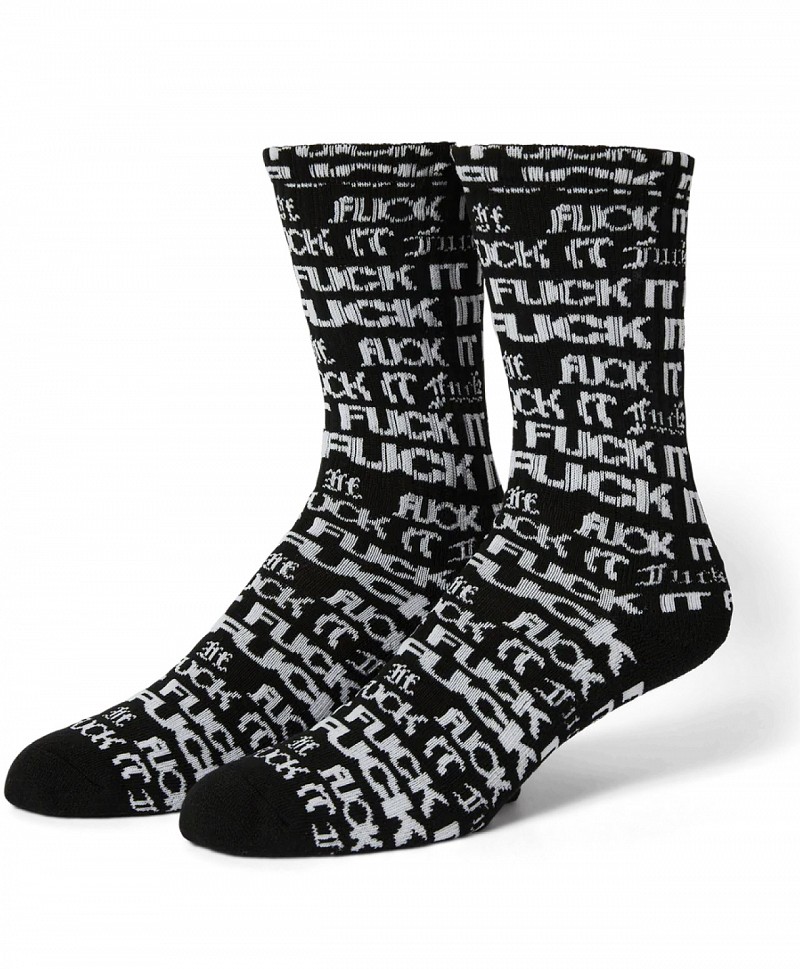 HUF FUCK IT FLYER SOCKS BLACK