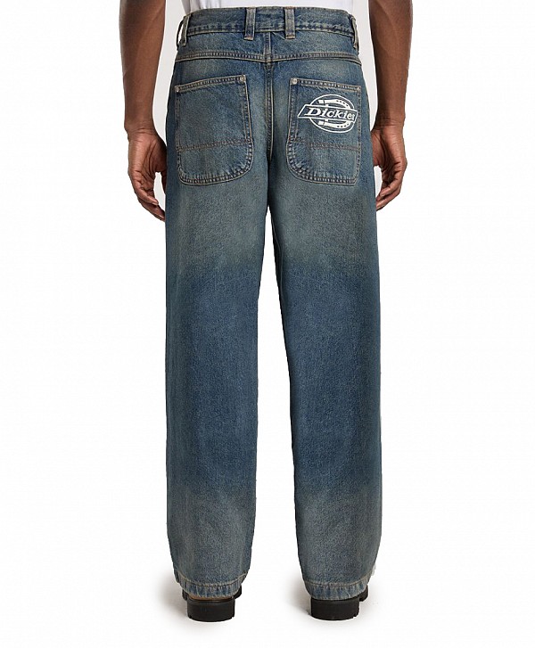 DICKIES HILHAM DENIM PANTS KHAKI TINTED BLUE