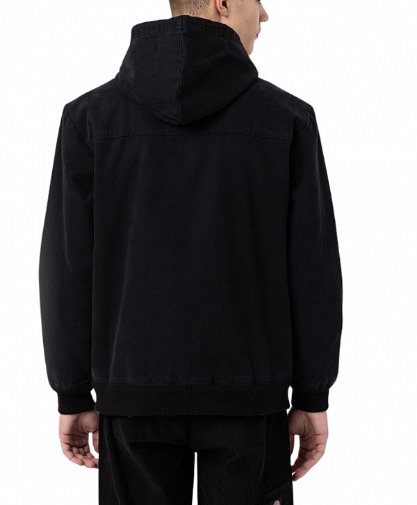 DICKIES HILHAM HOODED CANVAS JACKET BLACK