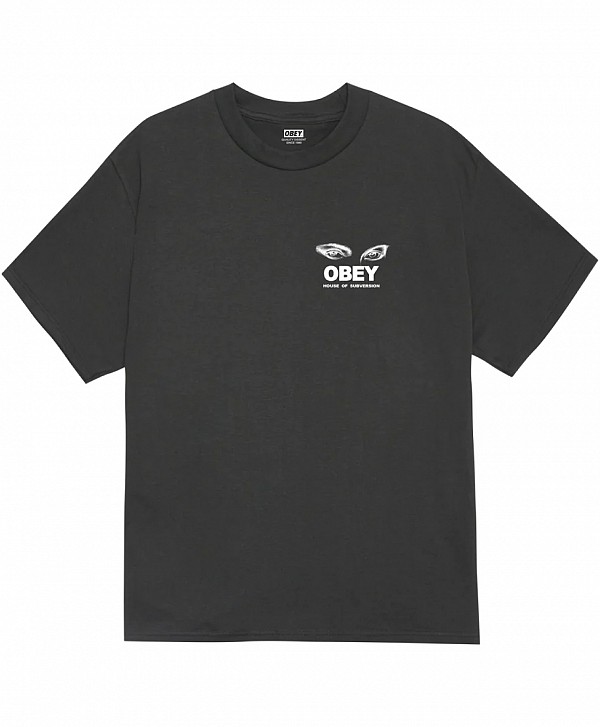 OBEY FACE OF SUBVERSION TEE VINTAGE BLACK