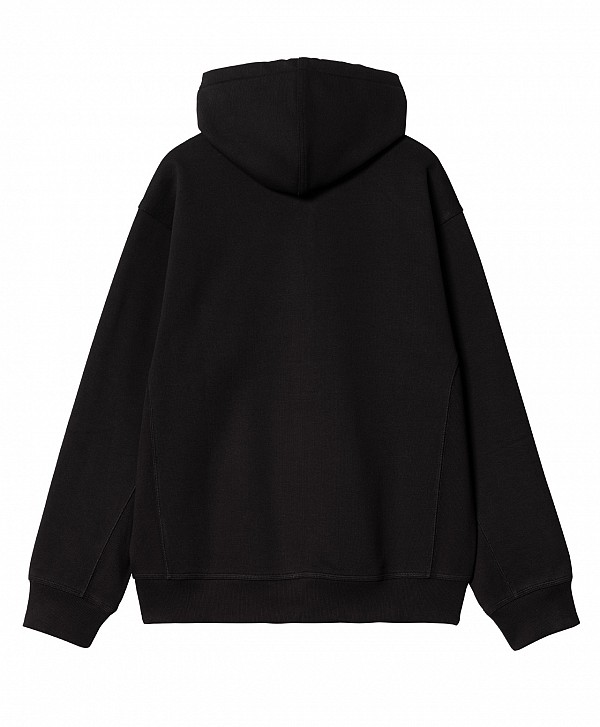 CARHARTT WIP HOODED AMERICAN SCRIPT JACKET BLACK