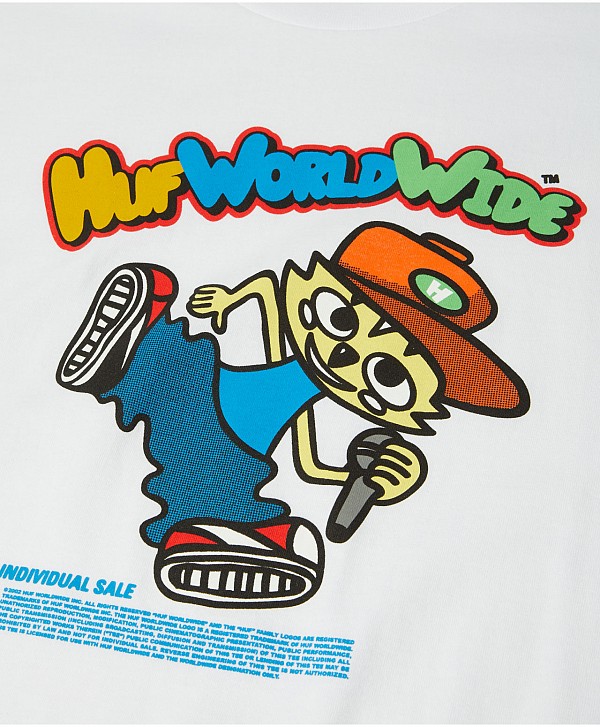 HUF CHOP KICK BLOCK TEE WHITE