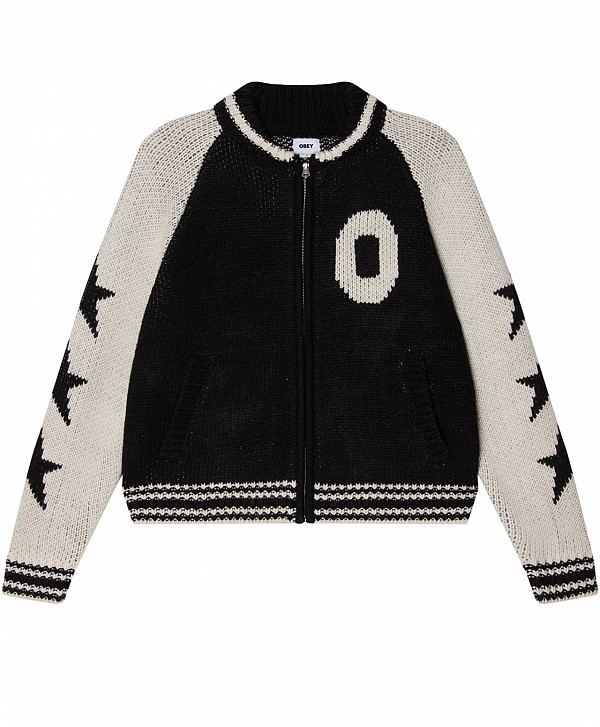 OBEY INTERNATIONAL COWICHAN SWEATER BLACK