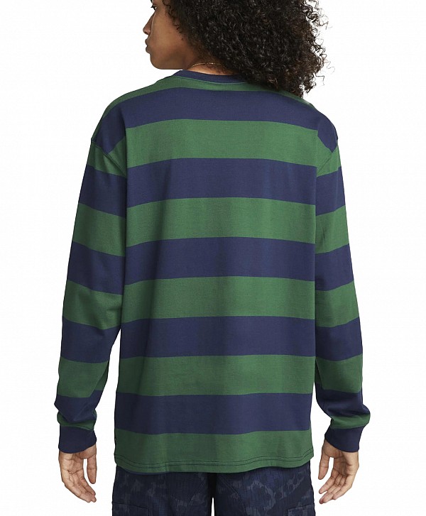 NIKE SB STRIPE LONG SLEEVE MIDNIGHT NAVY/GORGE GREEN