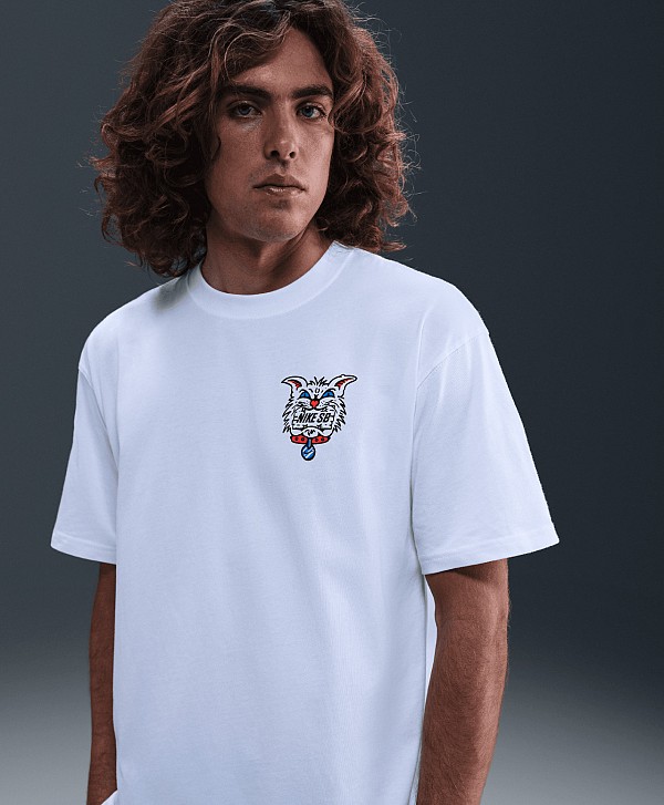 NIKE SB MAX 90 SKATE CHAR TEE WHITE