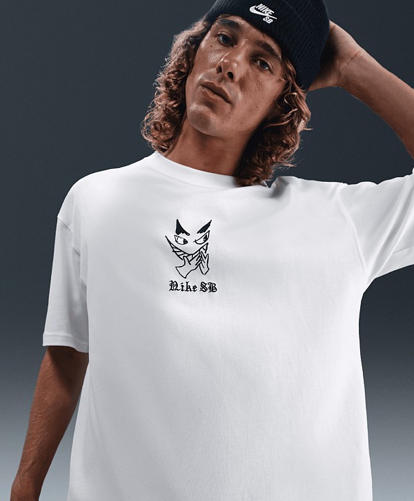 NIKE SB CHARCOAL DUNK TEE WHITE
