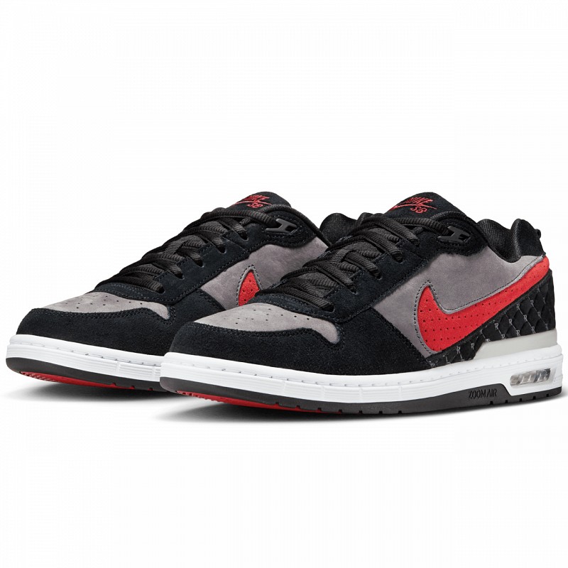 NIKE SB AIR LOW P-ROD BLACK/VARSITY RED-FLINT GREY