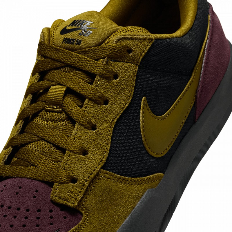 NIKE SB FORCE 58 BLACK/OLIVE FLAK-BURGUNDY CRUSH-OFF NOIR