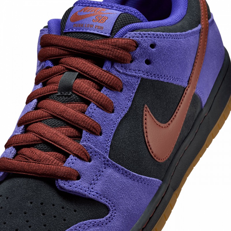 NIKE SB DUNK LOW PRO PERSIAN VIOLET/CINNAMON-OFF NOIR