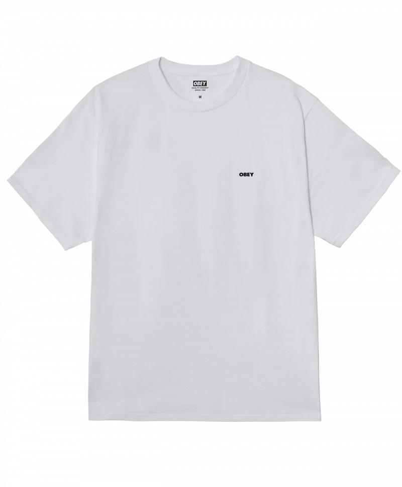 OBEY HIGH QUALITY AMPLIFICATION TEE WHITE