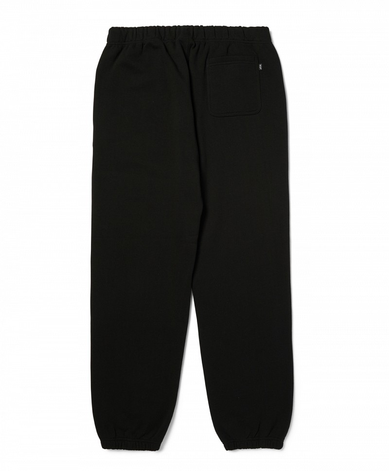 HUF ARCH FLEECE PANTS BLACK