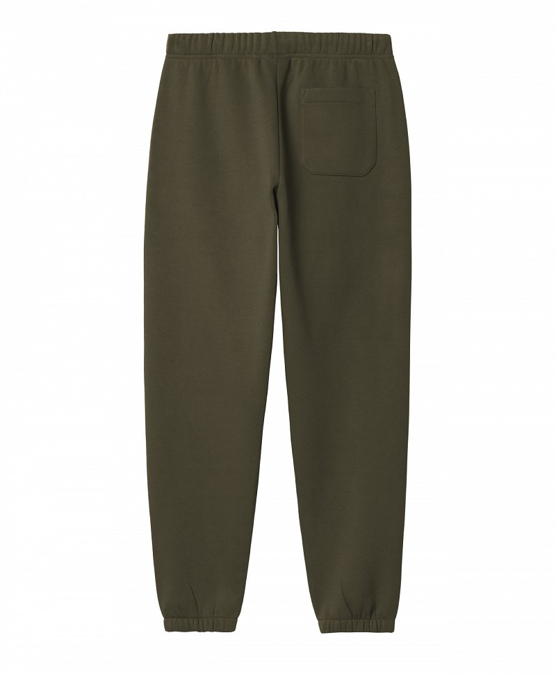 CARHARTT WIP CHASE SWEAT PANT OLIVE/GOLD