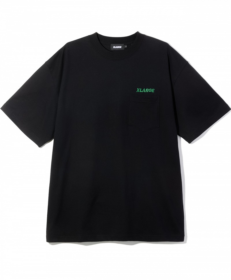 XLARGE SLANTED OG POCKET TEE BLACK/GREEN