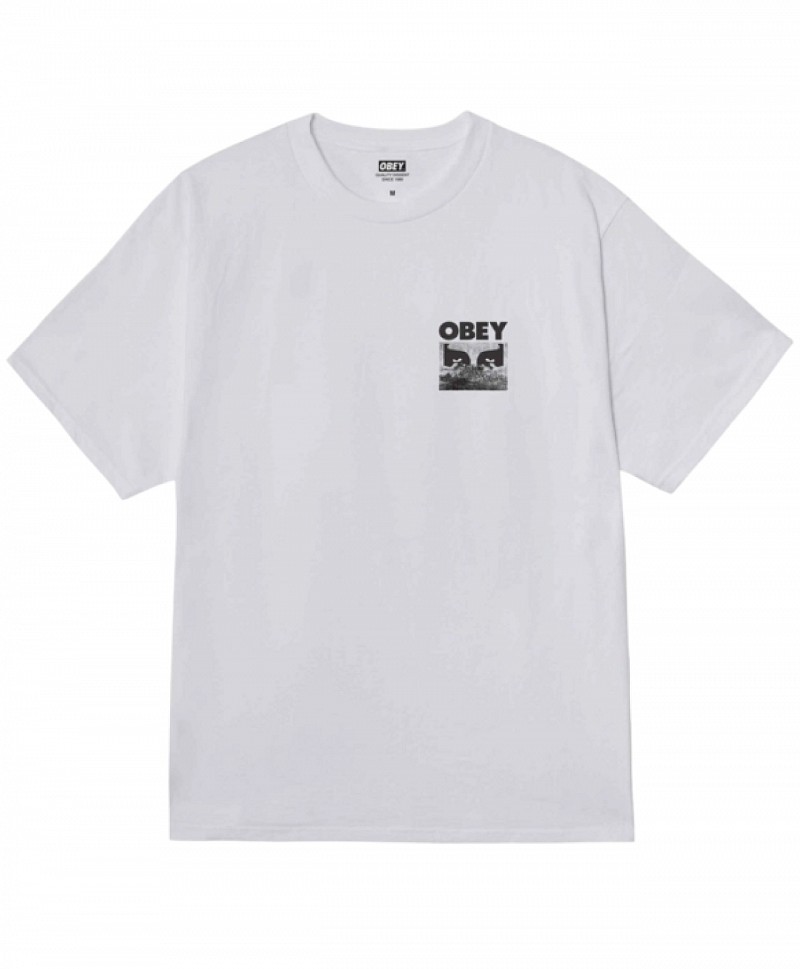 OBEY IN A DIFFERENT PLACE TEE WHITE