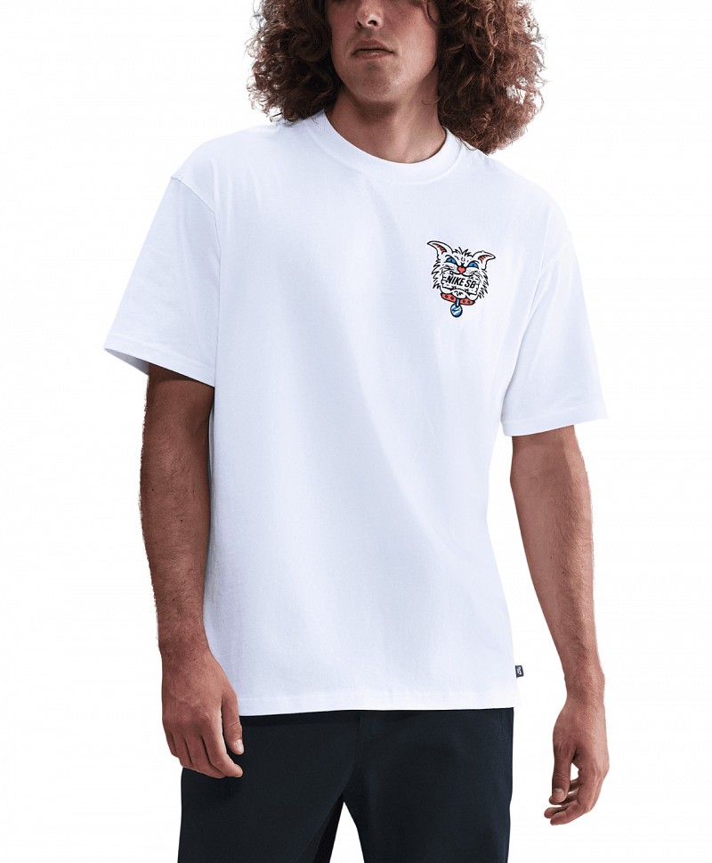 NIKE SB MAX 90 SKATE CHAR TEE WHITE