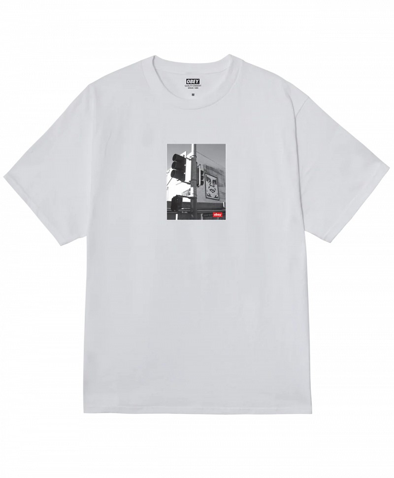 OBEY LOS ANGELES PHOTO TEE WHITE