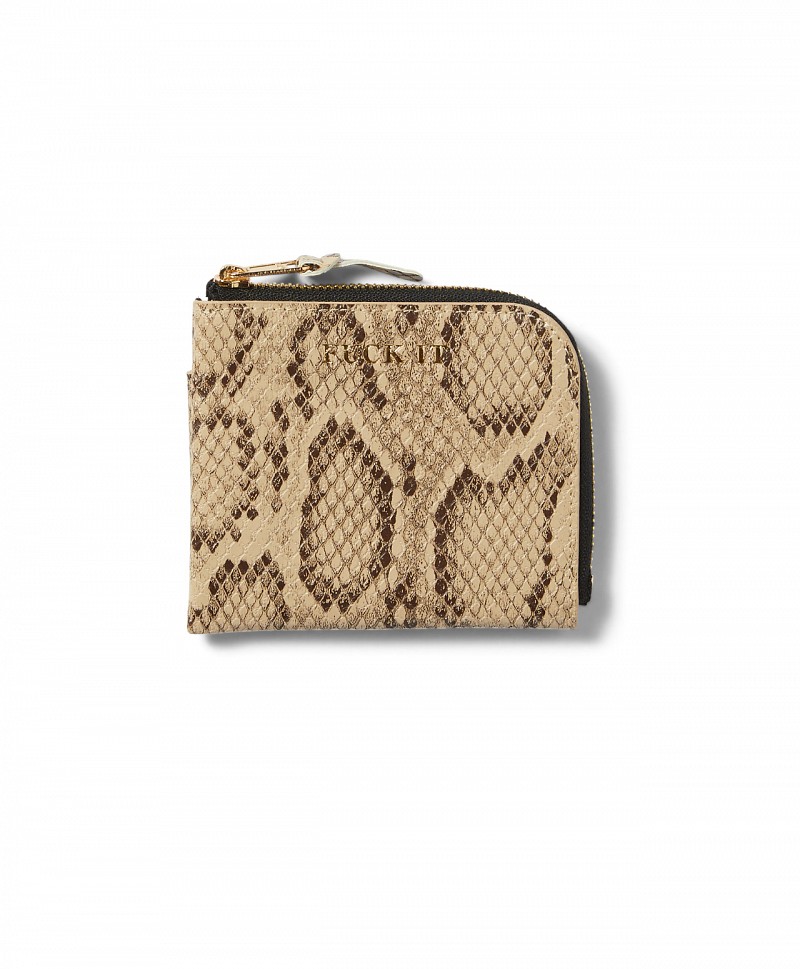 HUF FUCK IT SNAKESKIN WALLET BROWN