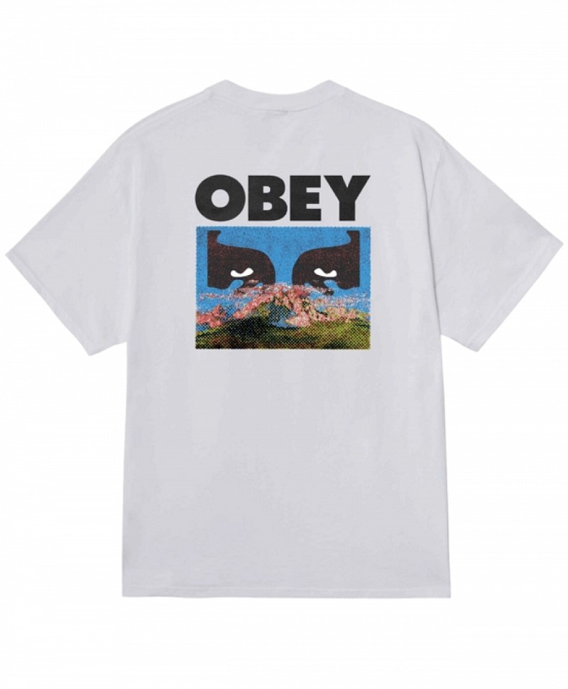 OBEY IN A DIFFERENT PLACE TEE WHITE