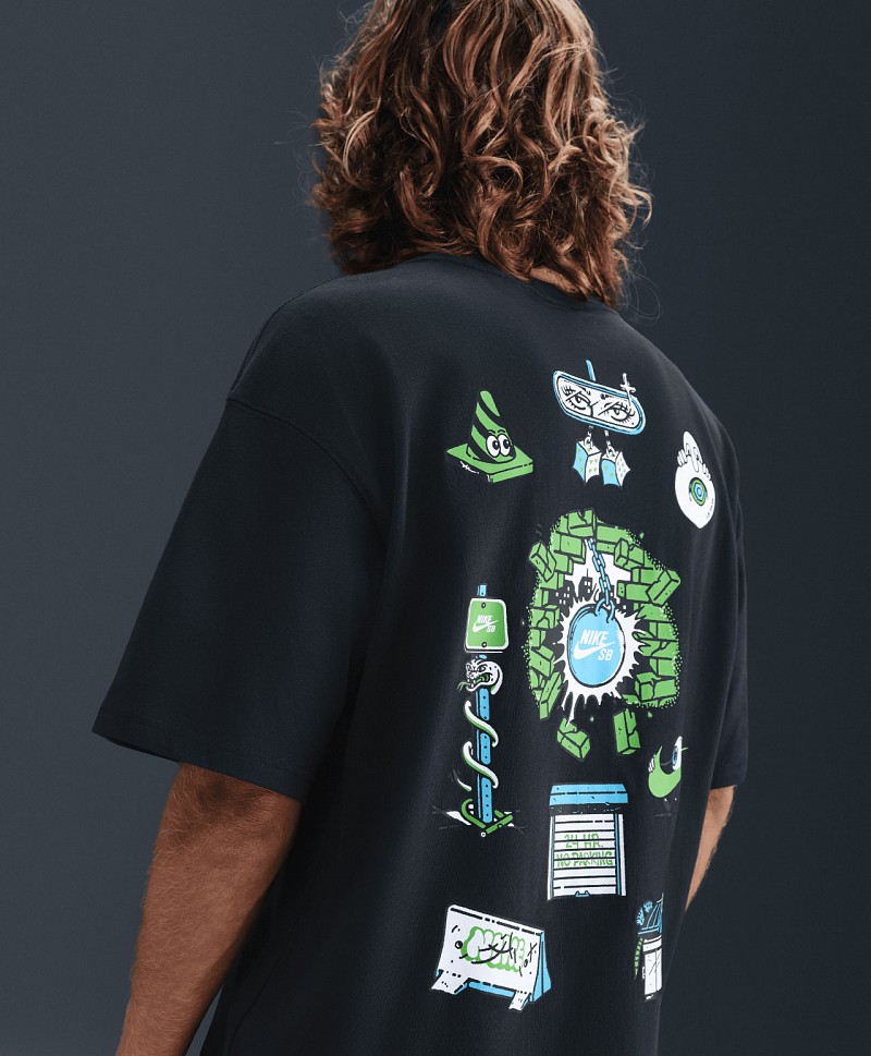 NIKE SB MAX 90 SKATE CHAR TEE OFF NOIR