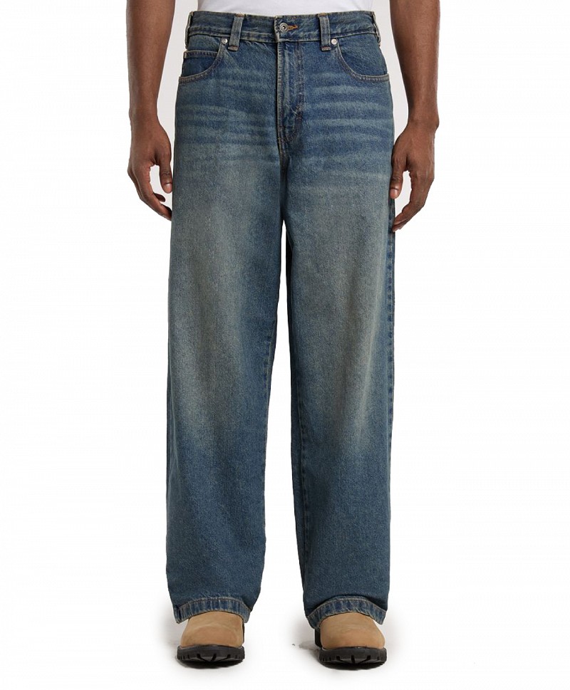 DICKIES HILHAM DENIM PANTS KHAKI TINTED BLUE